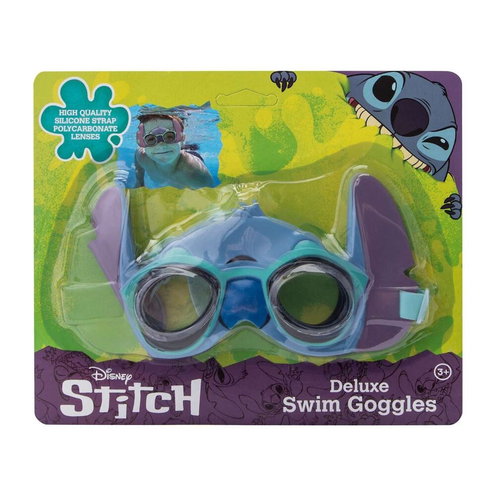 🔥Disney Stitch Deluxe Swim Goggles Youth Goggles Stitch Swimming BNWT🔥